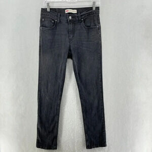 Levis 512 Jeans Youth Boys16 8x28 Black Medium Wash Denim Slim Stretch Tapered